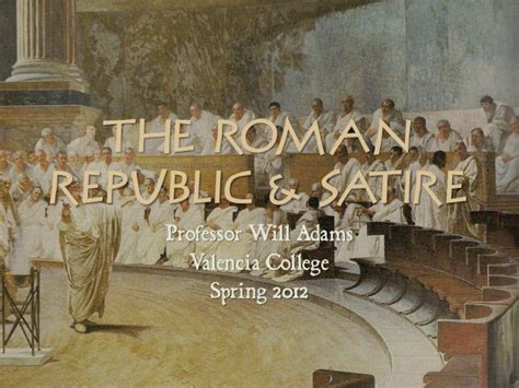 Hum1020 1200 the roman republic & satire