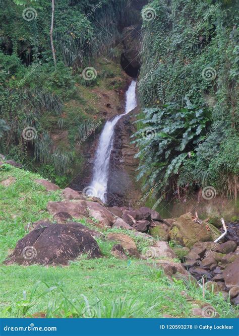 Annandale Waterfall On The Caribbean Island Of Granada Stock Photo