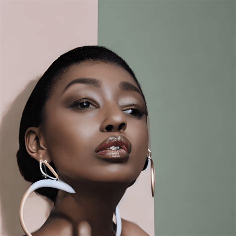 Beautiful Brown Skinned Woman With Natural Hair And Nude Lipstick Creative Fabrica
