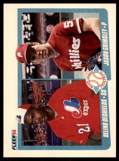 Fleer Delino Deshields Jason Grimsley Rookie Sflx W Ebay