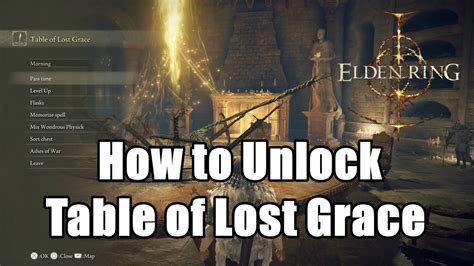 Elden Ring How To Unlock Table Of Lost Grace Youtube