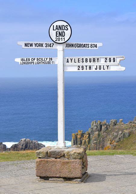 The Infamous Signpost At Lands End Cornwall England Lands End