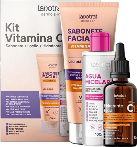 Kit Vitamina C Antienvelhecimento Labotrat Dermo Skin Sabonete Sérum e