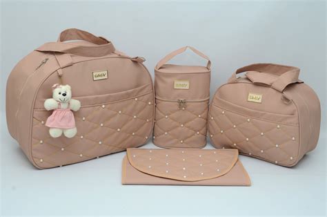 Kit Bolsa Maternidade Pe As Menina P Rola Nude Elo