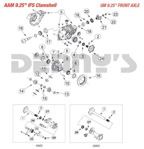 Chevy GMC Parts For 9 25 Inch IFS Front Differential With AAM Clamshell