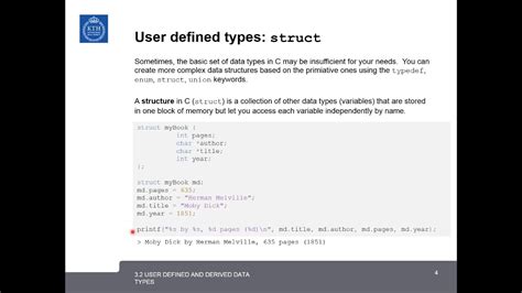 3 2 User Defined And Derived Data Types YouTube