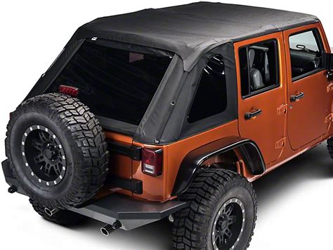 Rampage Wrangler Frameless Trailtop Soft Top Kit Black Diamond