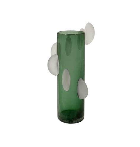 Vaso Vidro Verde Bolas Fosca G Cam Lia