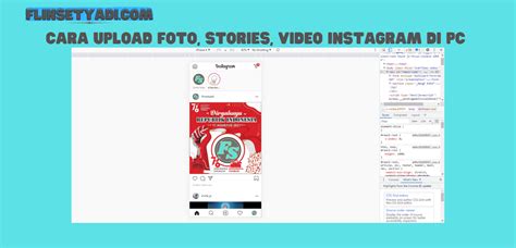 Cara Upload Foto Video Dan Stories Instagram Di PC Flin Setyadi