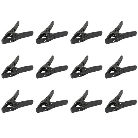 12 Pack 6 Inch All Black Metal Heavy Duty Spring Clamp Factor Duty