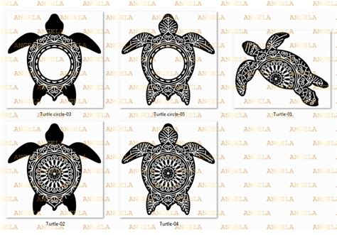 Sea Turtle Svg Turtle Mandala Svg Zentangle Svg Tortoise Etsy