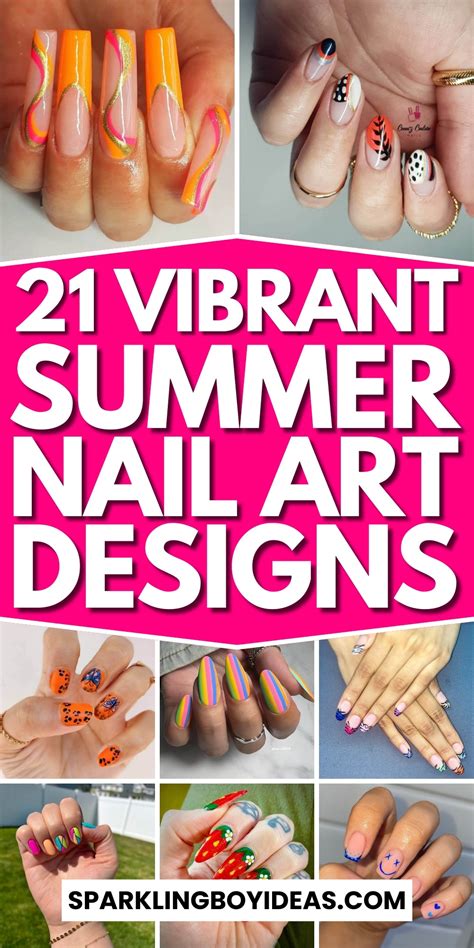 21 Cute Easy Summer Nail Art - Sparkling Boy Ideas