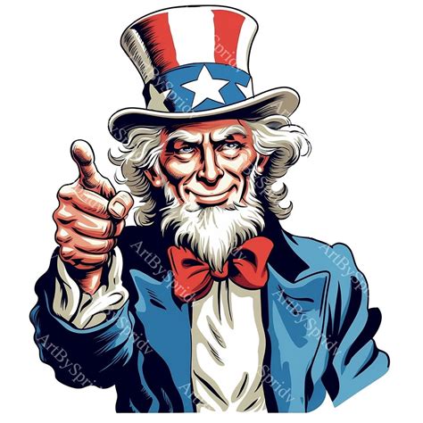 USA Patriotic Uncle Sam PNG Transparent Clipart Abstact - Etsy