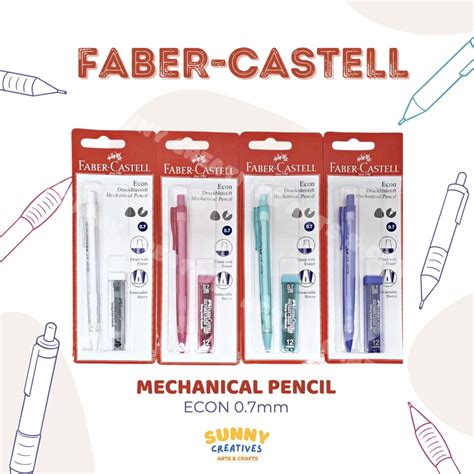 Faber Castell Mechanical Pencil Econ Mm With Leads Pastel Color