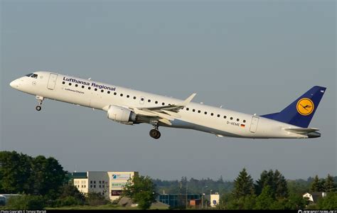 D AEME Lufthansa Regional Embraer ERJ 195LR ERJ 190 200 LR Photo By