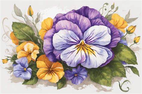 Pansy Flower Watercolor Graphic By Ariyan Store Creative Fabrica