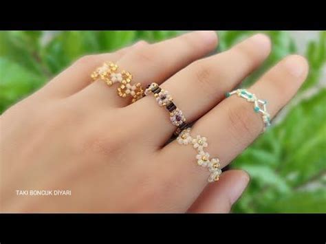 Zarif Boncuklu Y Z K Y Z K Yap M Elegant Beaded Ring How To Make