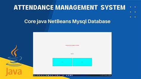 Attendance Management System Java Mysql Netbeans Ide With Source Code Youtube