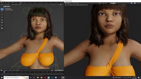 D Model Curvy Brown Girl Naked And Clothed Vr Ar Low Poly Cgtrader