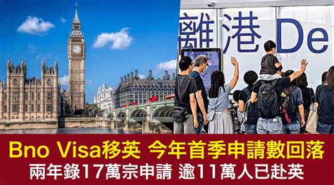 Bno Visa移民英國今年首季申請數回落 兩年錄17萬宗申請 逾11萬人已赴英 步步網教學