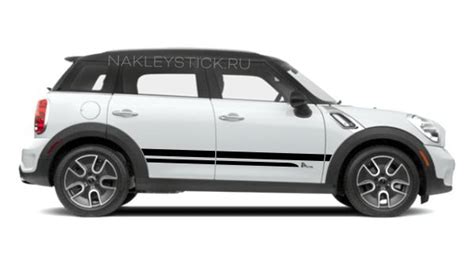Наклейки виниловые полосы на двери MINI Cooper JCW Countryman R60 (Мини ...