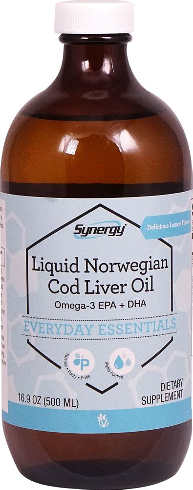 Vitacost Liquid Norwegian Cod Liver Oil Omega 3 Epa Dha Lemon 169