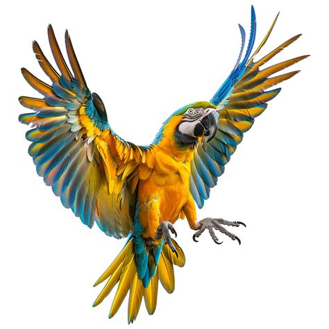 Flying Macaw Parrot Isolated On Transparent Background 47242676 Png