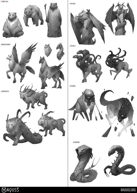 Creatures Concept Art For Maguss Alexey Yakovlev On Artstation At