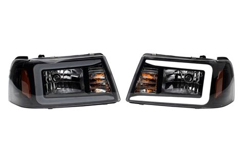 Trq Hla Black Led Drl Bar Headlights