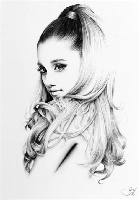 Ariana Grande Drawing Black And White