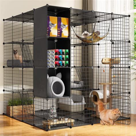 Amazon Yitahome Large Cat Cage With Storage Cube Diy Indoor Catio