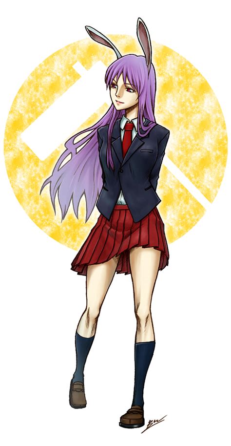 Safebooru Blazer Bunny Ears Long Hair Necktie Purple Hair Rabbit Ears