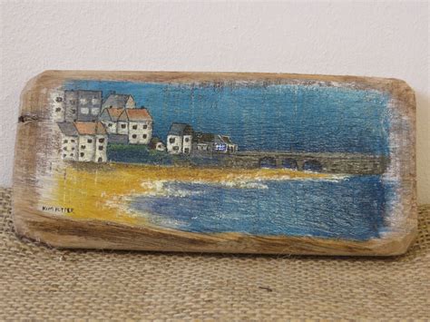 Acrylic on Driftwood #Driftwood #StIves #Acrylic #Cornwall | Driftwood art, Painting, Art