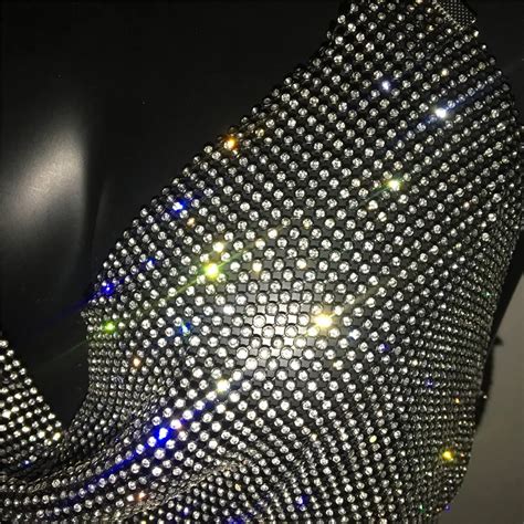 Hot Sale Sexy Halter Rhinestone Tops Women Fashion Backless Summer Festival Nightclub Wear