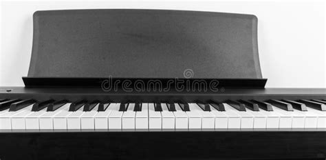 Modern Black and White Digital Piano Stock Image - Image of compose ...