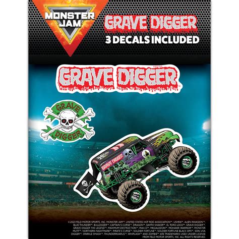 Grave Digger Truck Logo Amazon.com: Monster Jam, Official Grave Digger