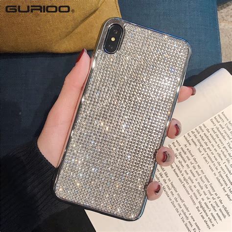 GURIOO Completo De Lujo Rhinestone Protector De Cubierta Para IPhone 6