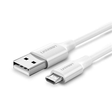 White Ugreen 10w Usb To Micro Usb 1m Charging Cable