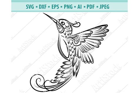 Craft Supplies Tools Papercraft Hummingbird Decal Bird Mandala