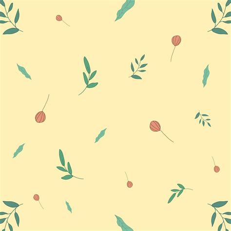 Premium Vector | Simple flower and leaf pattern