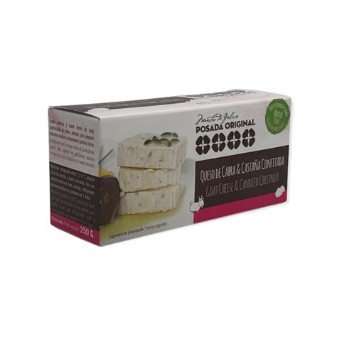 Queso de Cabra con Castaña Posada 250gr Caja 2 piezas Comercio Gallego