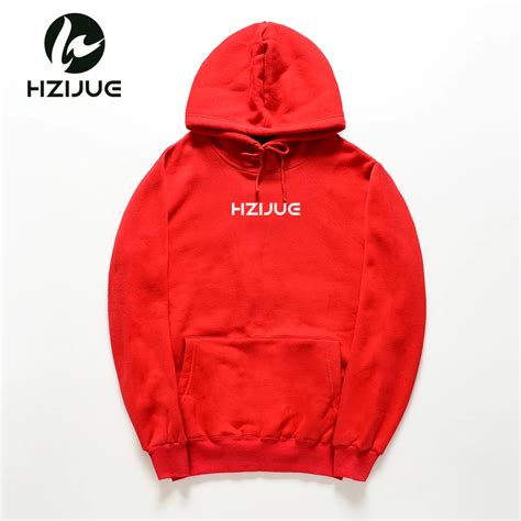 Hzijue 2018 New Brand Hoodie Streetwear Hip Hop Red Black Gray Pink