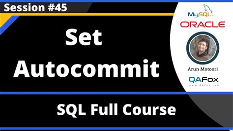 SQL Part 45 Set Autocommit YouTube