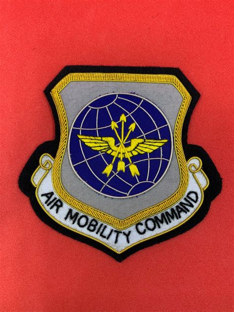 Air Mobility Command Patch Usaf Hand Embroidered Bullion Wire Etsy Italia