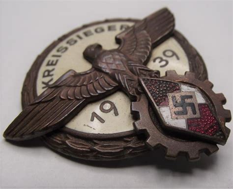 Crow Valley Militaria 1939 Hitler Youth Kreissieger Award Badge H