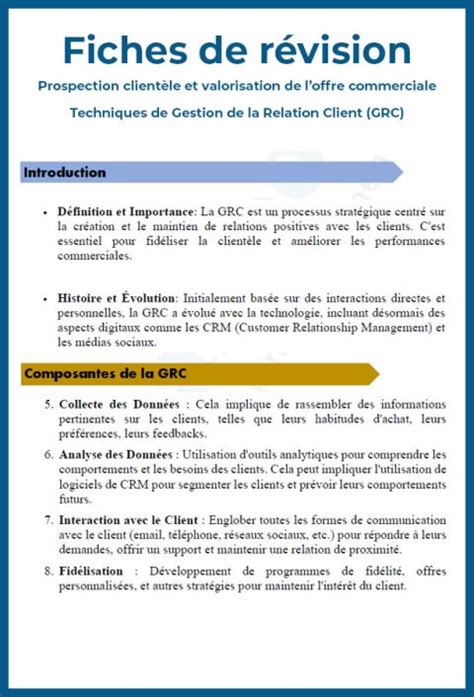 Cours Et Fiches Bac Pro Commerce Mcv En Pdf
