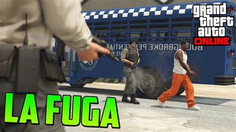 LA FUGA DE LA PRISIÓN ATRACOS A BANCOS GTA V ONLINE PS4 La Fuga de