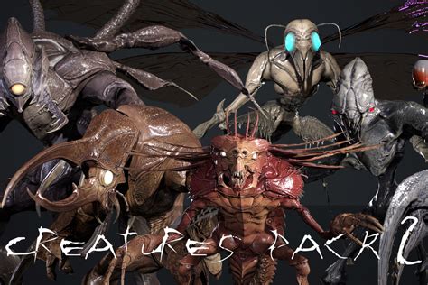 Creatures Pack 2 3d Creatures Unity Asset Store