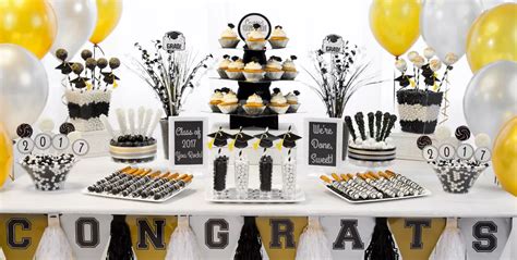 Black Gold And Silver Graduation Party Supplies Party City