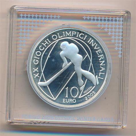 10 евро. Италия. Зимние Олимпийские игры-2006 в Италии. Хоккей. 2005